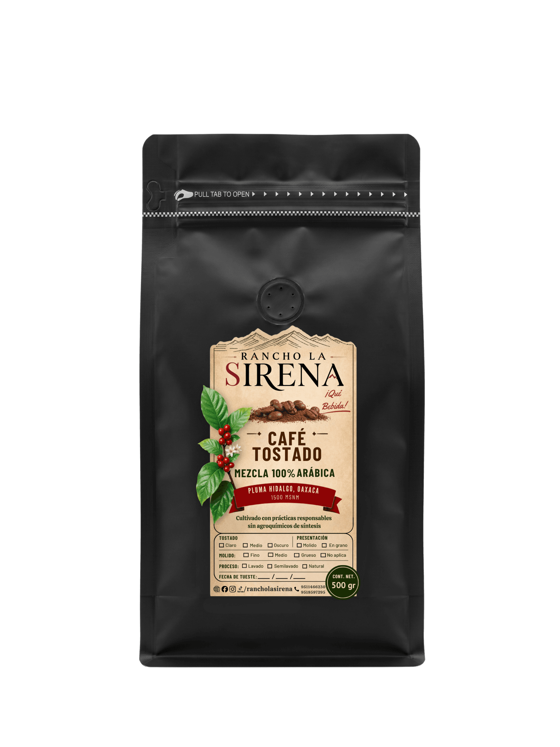Café tostado Rancho La Sirena 500 g